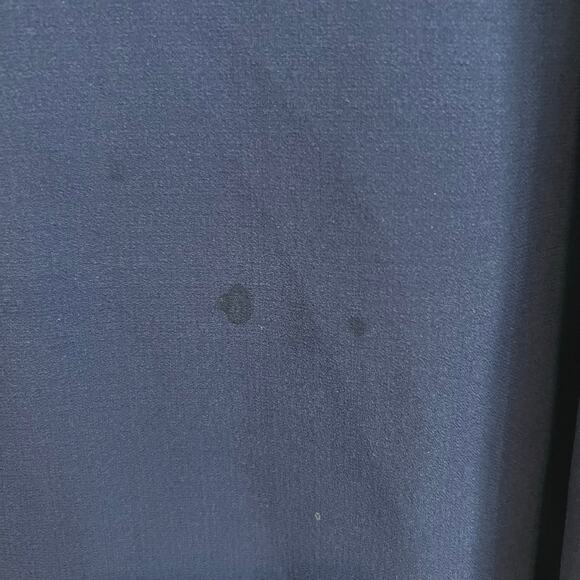 Eileen Fisher Silk Georgette Tank Top Medium Crepe Bateau Neck Blue Blouse Shirt - Picture 6 of 7